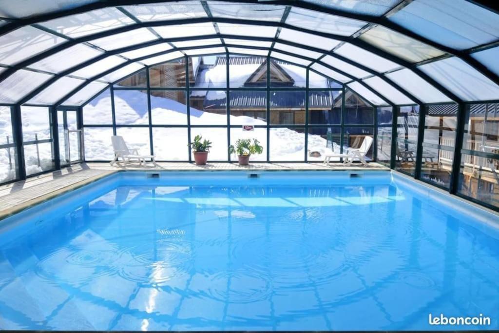 Saint Francois Longchamps Loc A La Montagne Avec Piscine Ete Hiver Vg23 Bagian luar foto